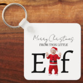 Prettig kerstfeest van kleine Baby Elf Sleutelhanger (Voorkant)