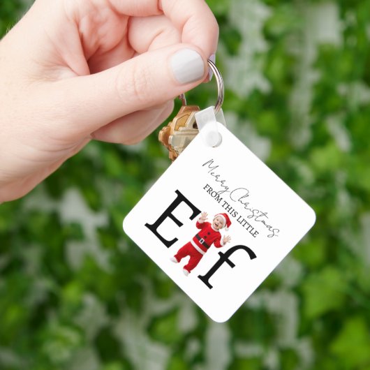 Prettig kerstfeest van kleine Baby Elf Sleutelhanger (Hand)