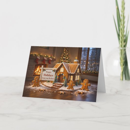 Prettig Kerstfeest van Makelaar Vastgoed Kaart (Voorkant)