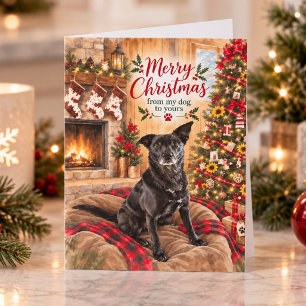Prettig kerstfeest van mijn hond voor de jouwe feestdagen kaart