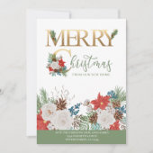 Prettig Kerstfeest van New Home Gold Green Moving Aankondiging (Voorkant)