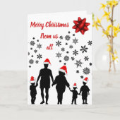 Prettig kerstfeest van ons allemaal kaart (Gele Bloem)