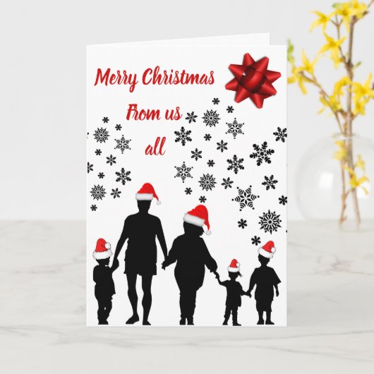 Prettig kerstfeest van ons allemaal kaart (Gele Bloem)