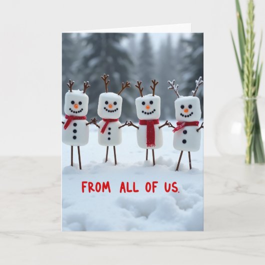 Prettig kerstfeest van ons allemaal kaart (Voorkant)