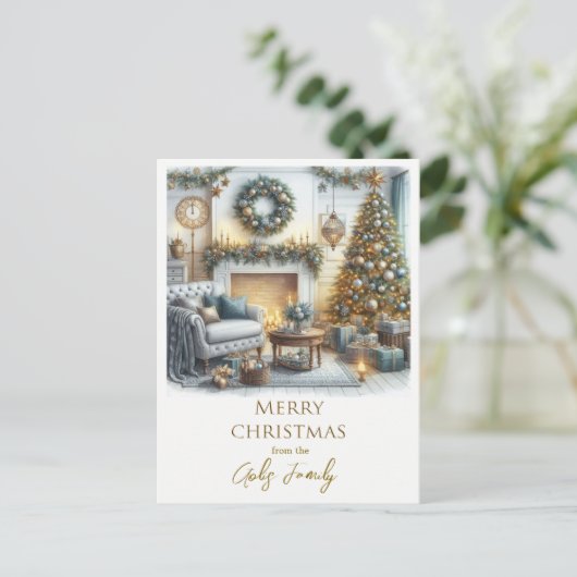 Prettig Kerstfeest van ons thuis naar het jouwe Briefkaart (Staand voorkant)