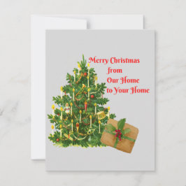 Prettig kerstfeest van ons thuis naar het jouwe op feestdagenkaart