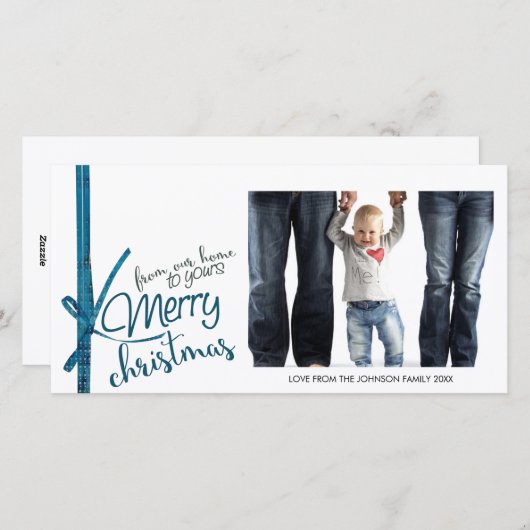 Prettig Kerstfeest Van Ons Thuis Naar Jullie Feestdagenkaart (Voorkant / Achterkant)