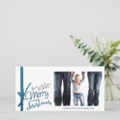 Prettig Kerstfeest Van Ons Thuis Naar Jullie Feestdagenkaart (Staand voorkant)