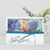 Prettig Kerstfeest Van Ons Thuis Naar Jullie Feestdagenkaart (Staand voorkant)