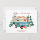 Prettig Kerstfeest Van Onze Camper Naar De Jouwe Feestdagenkaart (Voorkant)