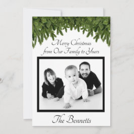 Prettig kerstfeest van onze familie naar de jouwe bedankkaart