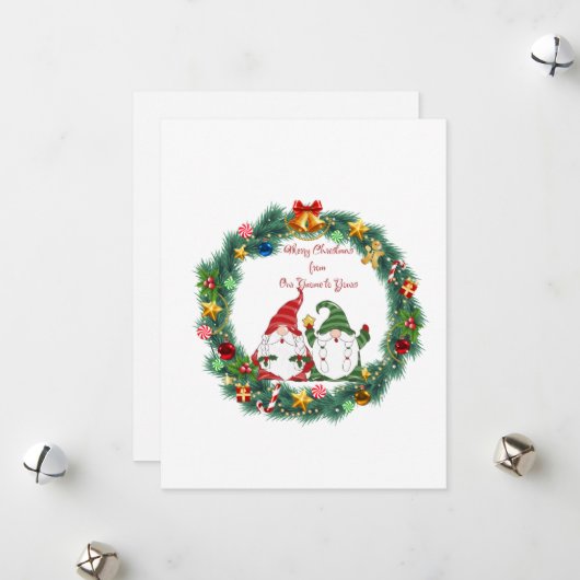 Prettig kerstfeest van onze kabouter aan de jouwe  feestdagenkaart (Voorkant / Achterkant in situ)