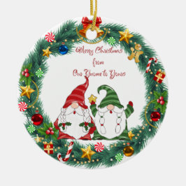 Prettig kerstfeest van onze kabouter aan de jouwe  keramisch ornament
