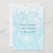 Prettig kerstfeest van Santa Flat Kerstkaart Kaart (Achterkant)