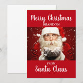 Prettig kerstfeest van Sinterklaas VOEG NAAM TOE Feestdagenkaart (Voorkant / Achterkant)