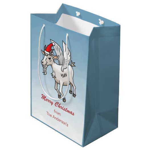 Prettig kerstfeest van The Flying Goat Medium Cadeauzakje (Achterkant Gekanteld)