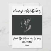 Prettig Kerstfeest van toekomstige Meneer en Mevro Feestdagenkaart (Voorkant)