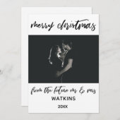Prettig Kerstfeest van toekomstige Meneer en Mevro Feestdagenkaart (Voorkant / Achterkant)