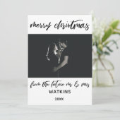 Prettig Kerstfeest van toekomstige Meneer en Mevro Feestdagenkaart (Staand voorkant)