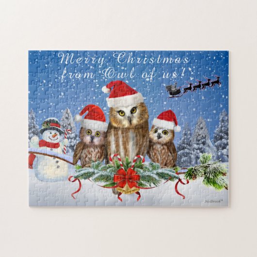 PRETTIG KERSTFEEST VAN UIL VAN ONZE! LEGPUZZEL (Horizontaal)