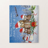 PRETTIG KERSTFEEST VAN UIL VAN ONZE! LEGPUZZEL (Verticaal)
