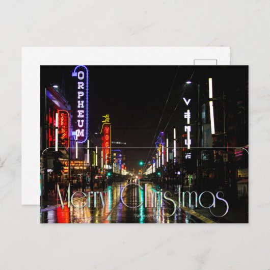 Prettig kerstfeest, Vancouver, Briefkaart (Voorkant / Achterkant)