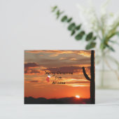 Prettig kerstfeest vanuit Arizona Feestdagenkaart (Staand voorkant)