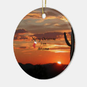 Prettig kerstfeest vanuit Arizona Keramisch Ornament (Links)