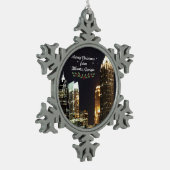 Prettig kerstfeest vanuit Atlanta, Georgia Tin Sneeuwvlok Ornament (Links)