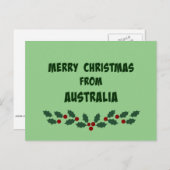 Prettig kerstfeest vanuit Australië Feestdagenkaart (Voorkant / Achterkant)