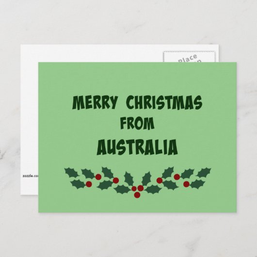 Prettig kerstfeest vanuit Australië Feestdagenkaart (Voorkant / Achterkant)