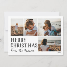 Prettig kerstfeest vanuit bewerkbare fotokaart kaart