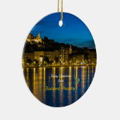 Prettig kerstfeest vanuit Boedapest, Hongarije, Keramisch Ornament (Rechts)