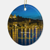 Prettig kerstfeest vanuit Boedapest, Hongarije, Keramisch Ornament (Links)