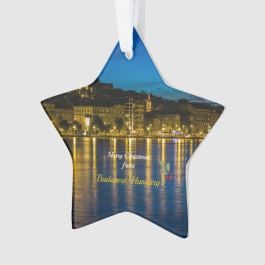 Prettig kerstfeest vanuit Boedapest, Hongarije, Ornament (voorkant)