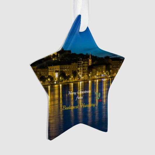 Prettig kerstfeest vanuit Boedapest, Hongarije, Ornament (voorkant)