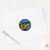 Prettig kerstfeest vanuit Boedapest, Hongarije Ronde Sticker (Envelop)