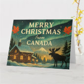 Prettig kerstfeest vanuit Canada Kaart (Gele Bloem)