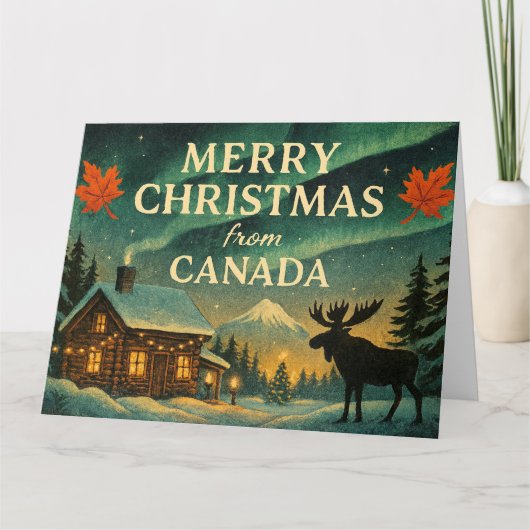 Prettig kerstfeest vanuit Canada Kaart (Voorkant)