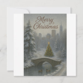 Prettig kerstfeest vanuit Central Park – Elegante Kaart