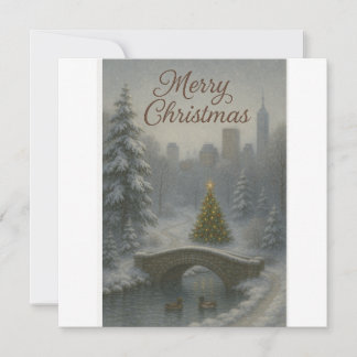 Prettig kerstfeest vanuit Central Park – Elegante Kaart