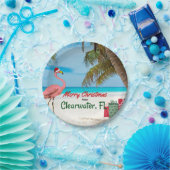 Prettig kerstfeest vanuit Clearwater, FL Papieren Bordje (Feest)