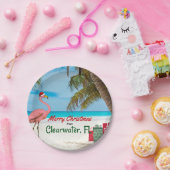 Prettig kerstfeest vanuit Clearwater, FL Papieren Bordje (Feest)