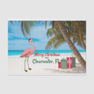 Prettig kerstfeest vanuit Clearwater, FL Tissuepapier