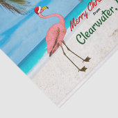 Prettig kerstfeest vanuit Clearwater, FL Tissuepapier (Detail)
