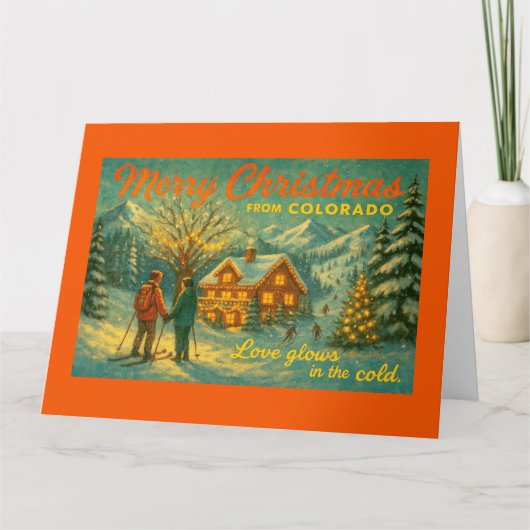 Prettig kerstfeest vanuit Colorado Kaart (Voorkant)