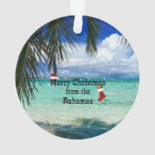 Prettig kerstfeest vanuit de Bahama's Ornament (achterkant)