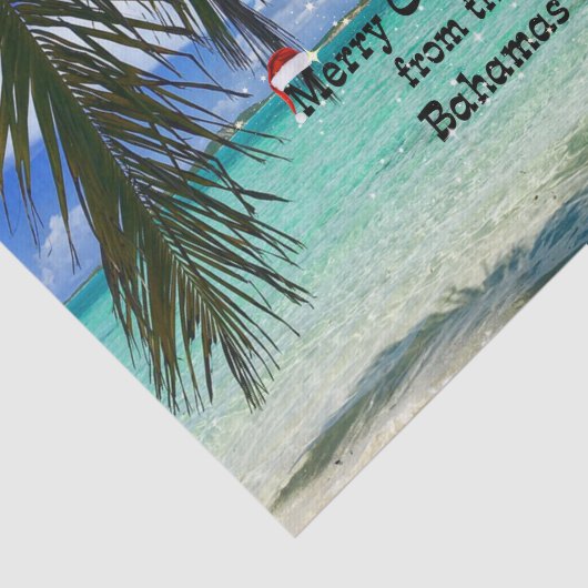 Prettig kerstfeest vanuit de Bahama's Tissuepapier (Detail)