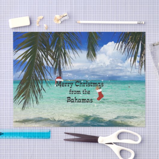 Prettig kerstfeest vanuit de Bahama's Tissuepapier (Craft)