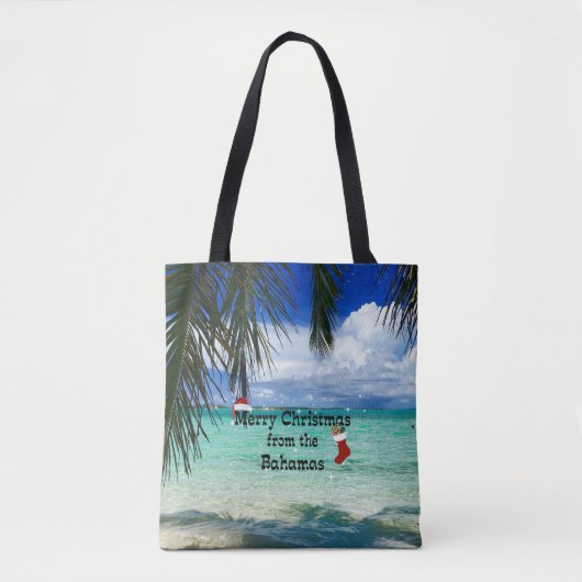 Prettig kerstfeest vanuit de Bahama's Tote Bag (Voorkant)